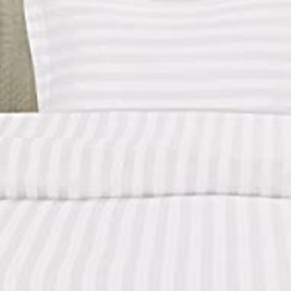 Duvet COVER Set WHITE Striped KING/Cal KING, NEW